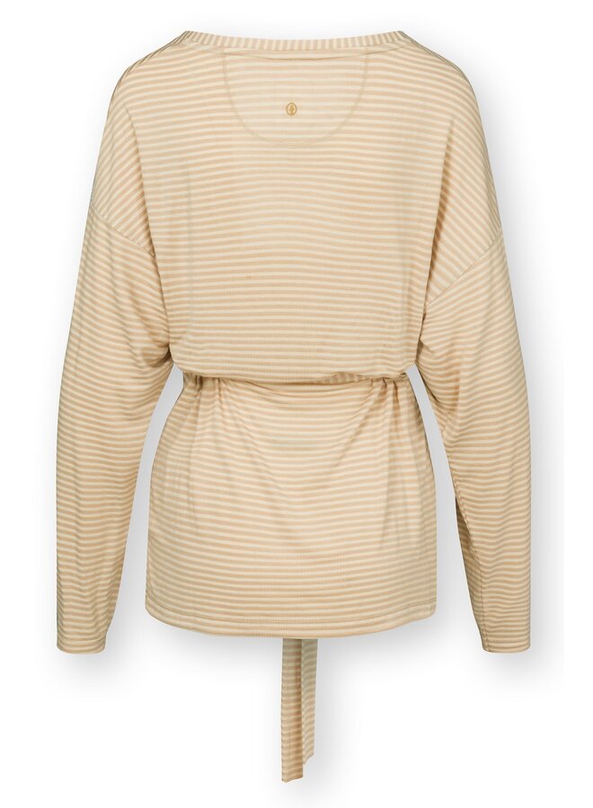 Timberly Long Sleeve Top Little Sumo Stripe Sand XS