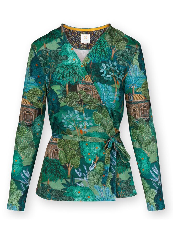 Teagan Vest Long Sleeve Jardin de Noche Blue XS