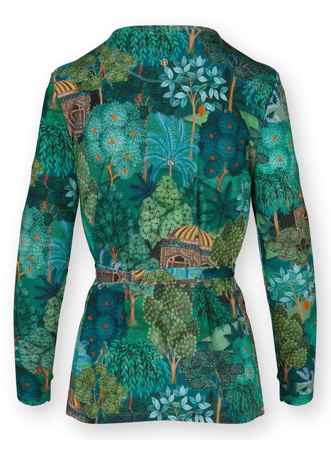 Teagan Vest Long Sleeve Jardin de Noche Blue XS