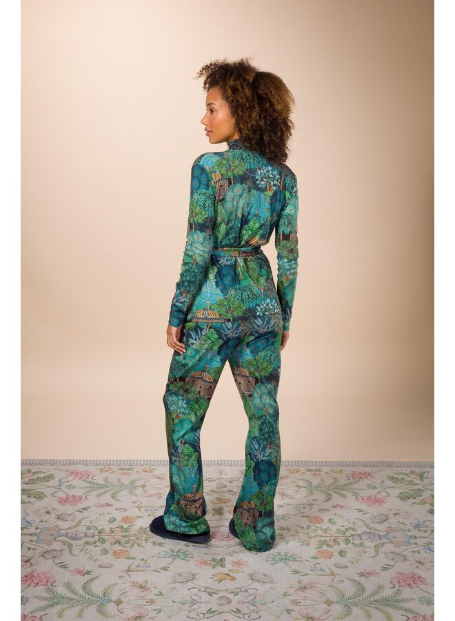 Teagan Vest Long Sleeve Jardin de Noche Blue XS