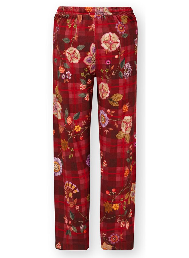 Belin Long Trousers Flores Felices Red XS