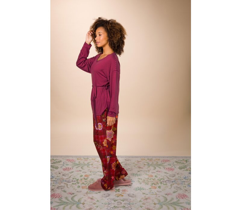 Belin Long Trousers Flores Felices Red XS