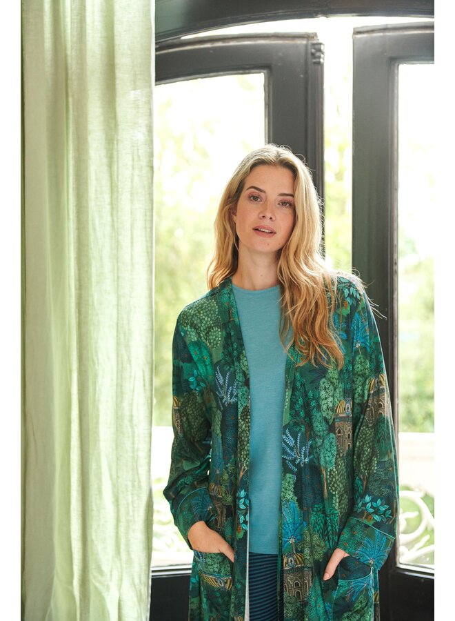 Bibi Long Trousers Little Sumo Stripe Blue Green XS