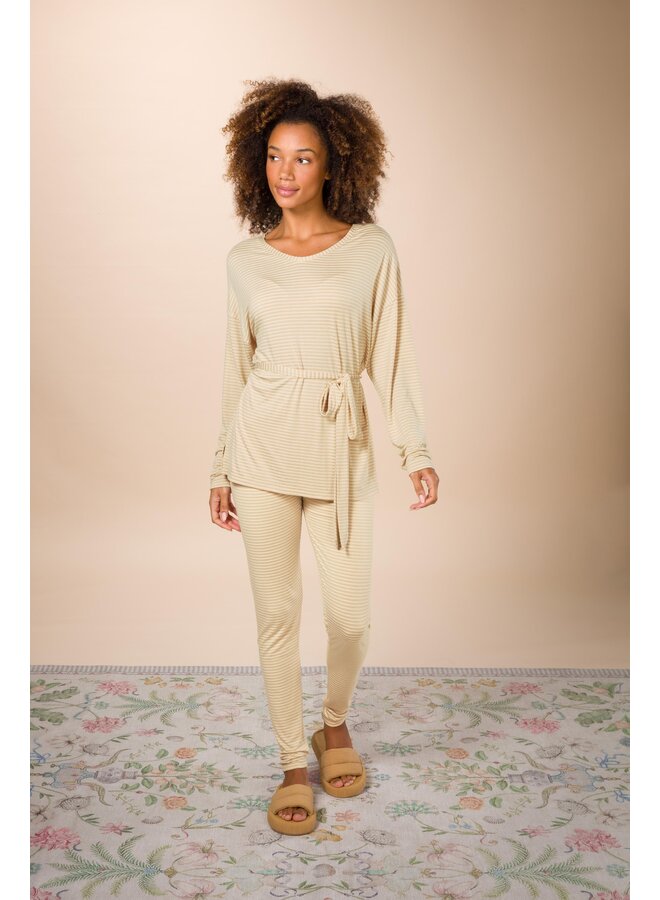 Bibi Long Trousers Little Sumo Stripe Sand XS