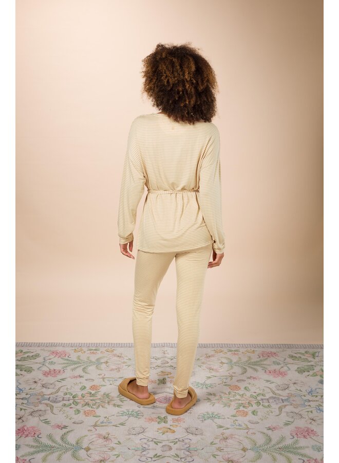 Bibi Long Trousers Little Sumo Stripe Sand XS