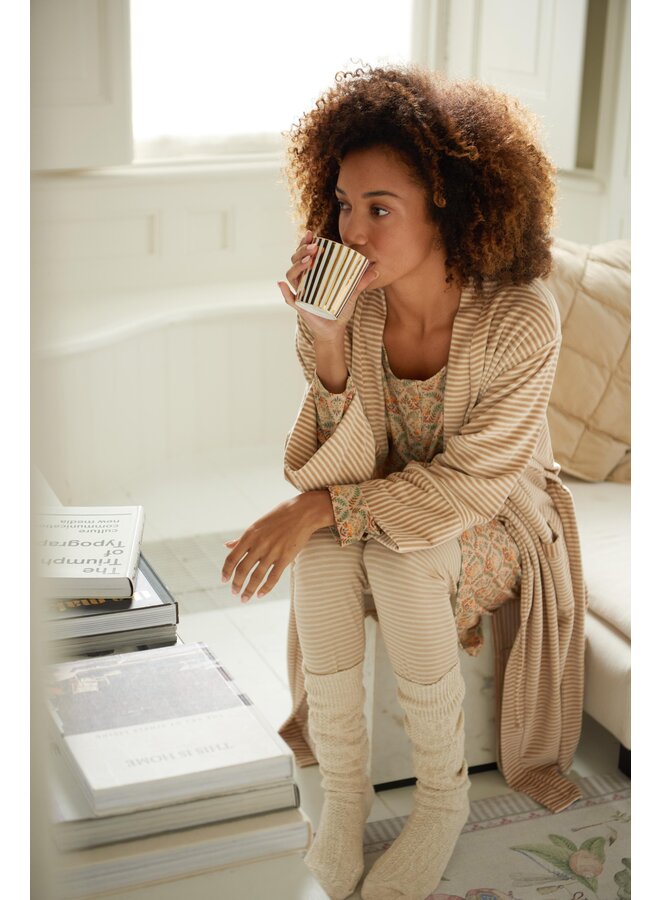 Bibi Long Trousers Little Sumo Stripe Sand XS