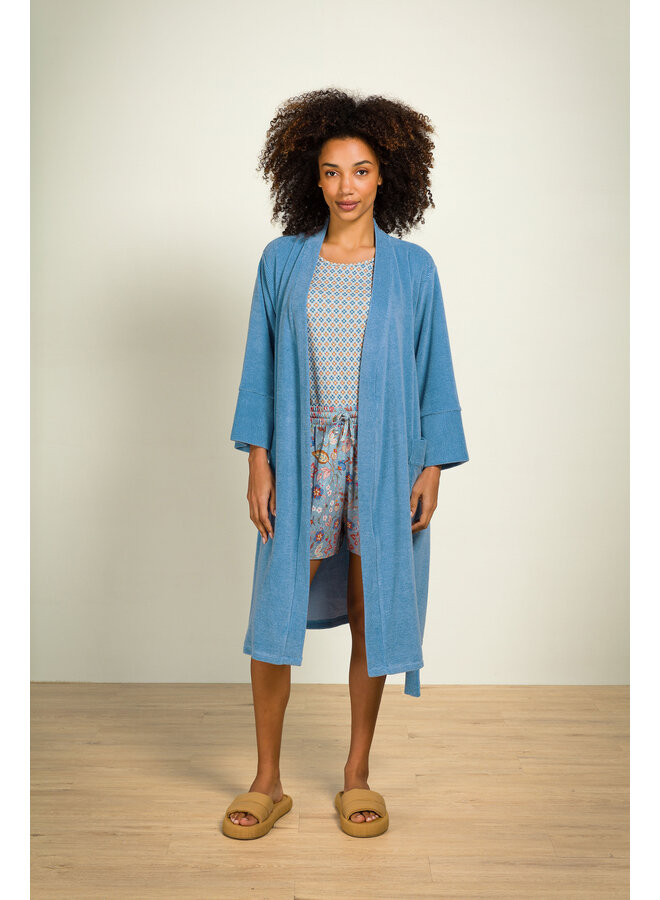 Naomi Kimono Petite Sumo Stripe Blue