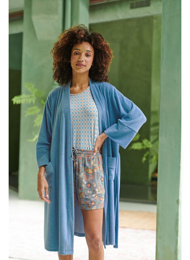 Naomi Kimono Petite Sumo Stripe Blue