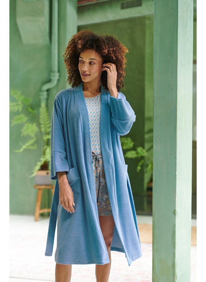 Naomi Kimono Petite Sumo Stripe Blue
