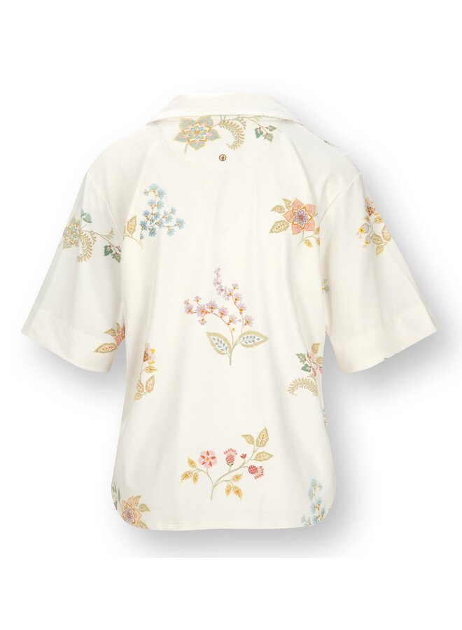 Flora Short Sleeve Top Blossom Chique White
