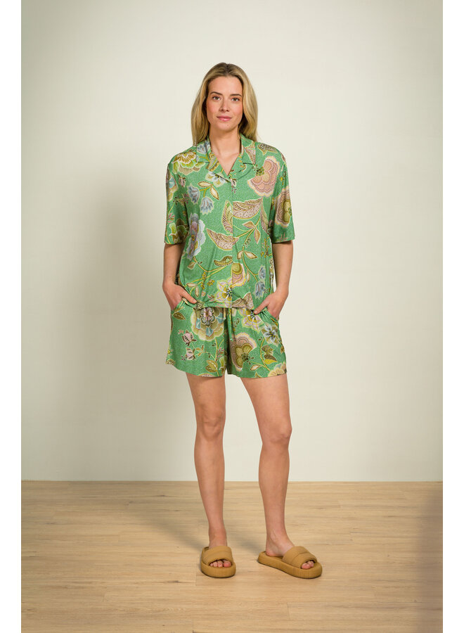 Flora Short Sleeve Top Matata Green