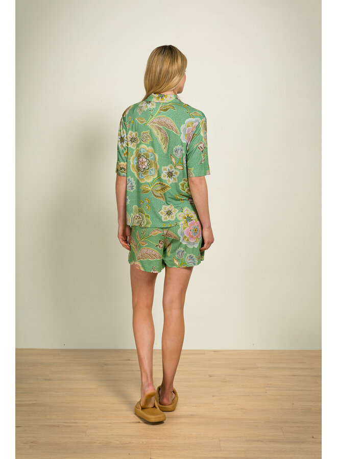 Flora Short Sleeve Top Matata Green