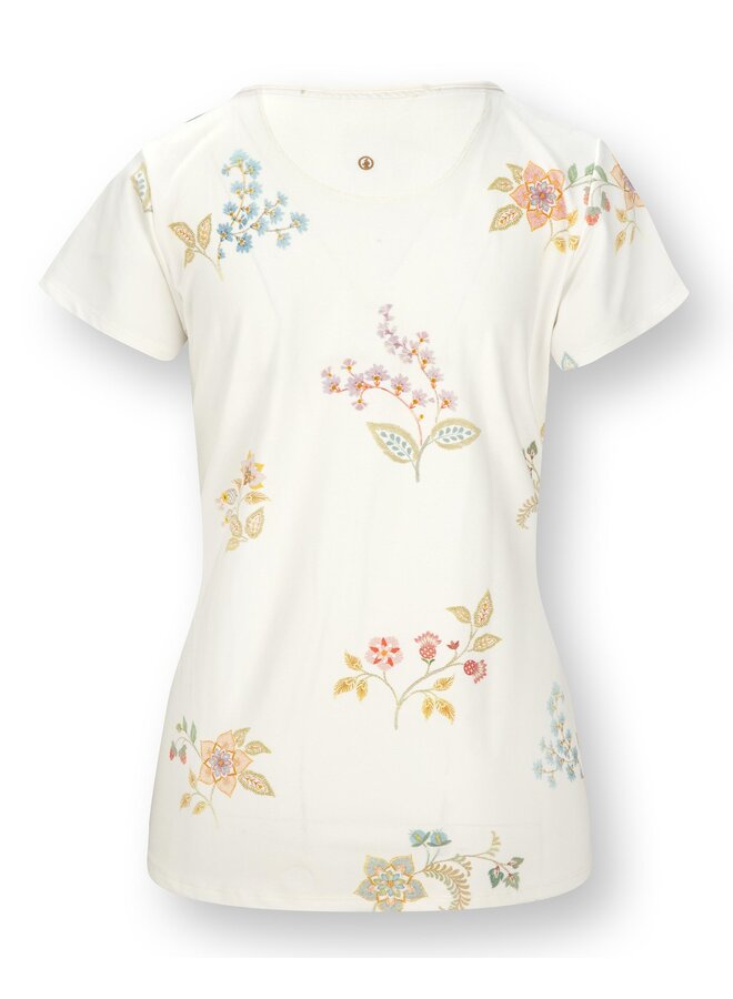 Tilly Short Sleeve Top Blossom Chique White