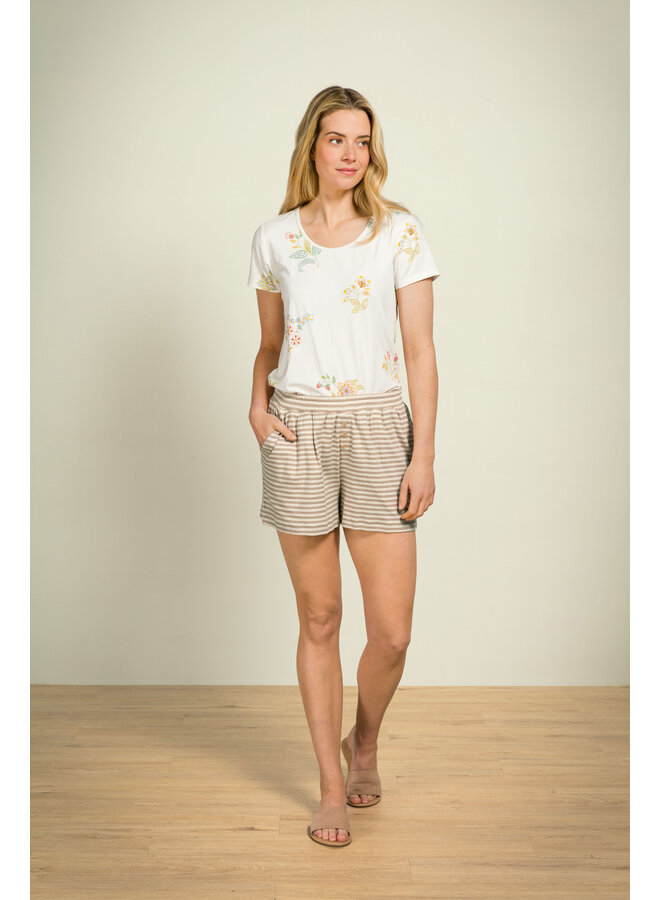 Tilly Short Sleeve Top Blossom Chique White