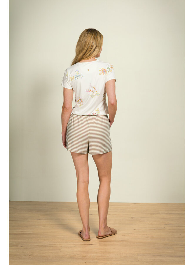 Tilly Short Sleeve Top Blossom Chique White