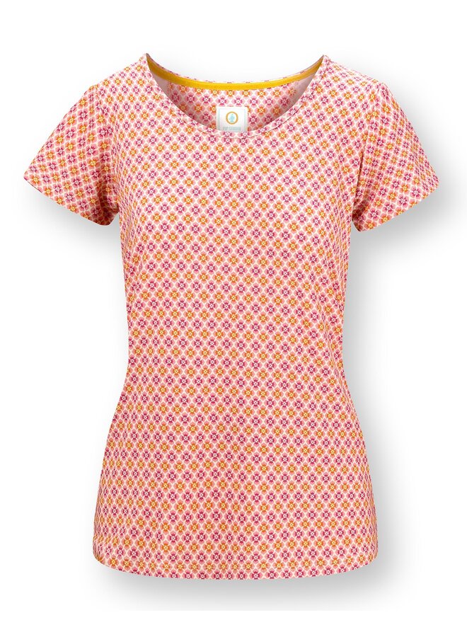 Tilly Short Sleeve Top Mojo Pink