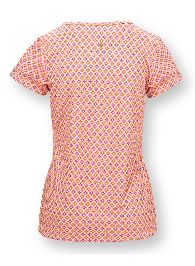 Tilly Short Sleeve Top Mojo Pink