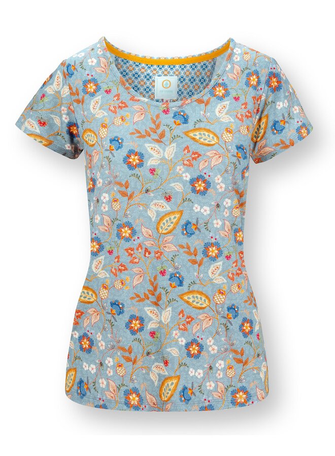 Tilly Short Sleeve Top Jameela Blue