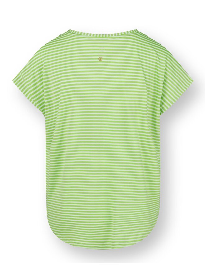 Tatum Short Sleeve Top Little Sumo Stripe Green