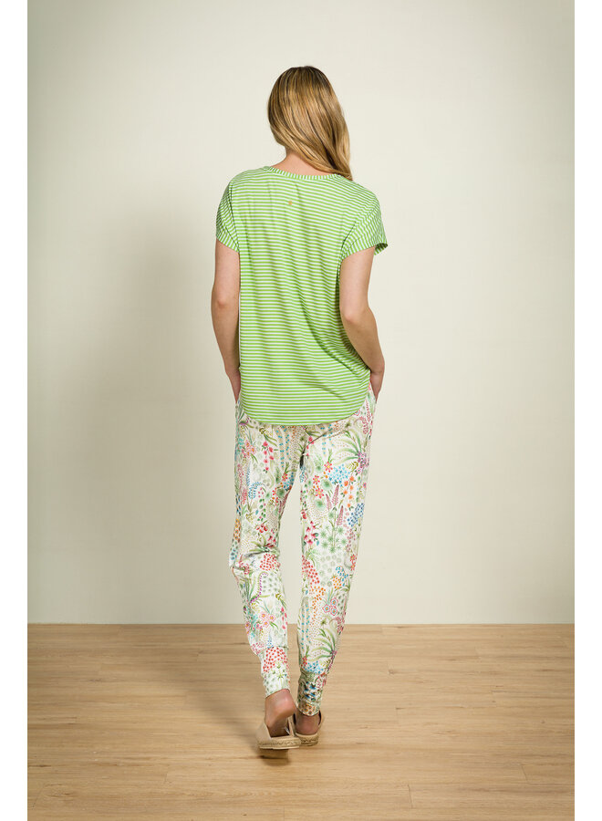 Tatum Short Sleeve Top Little Sumo Stripe Green