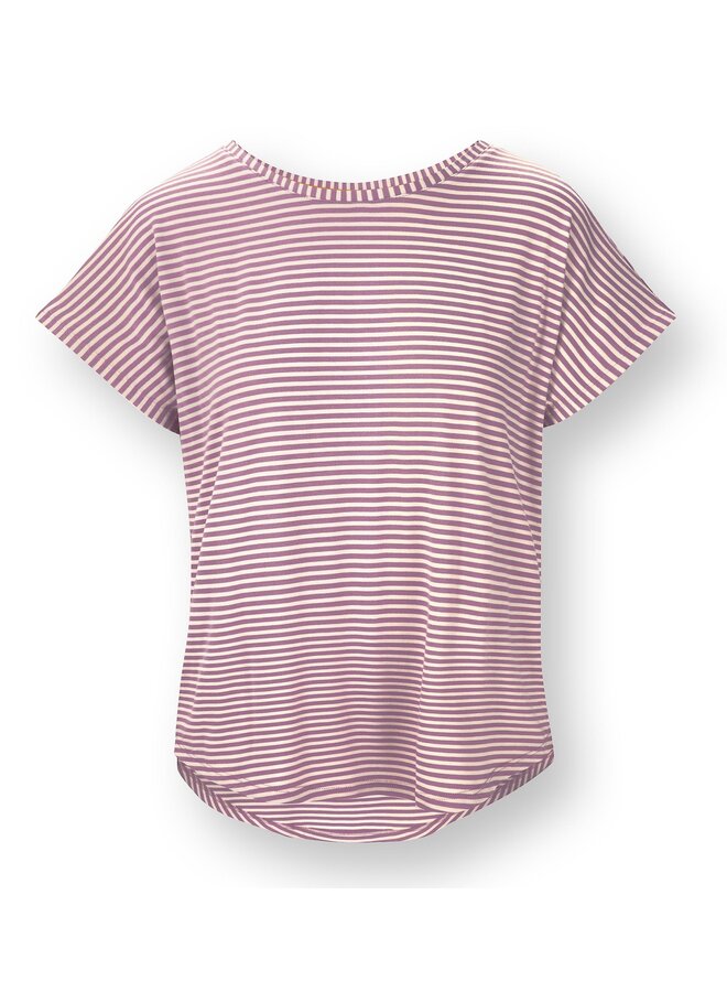 Tatum Short Sleeve Top Little Sumo Stripe Lilac