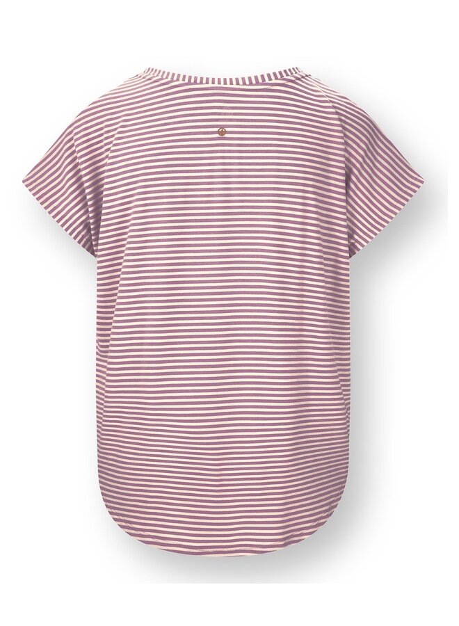 Tatum Short Sleeve Top Little Sumo Stripe Lilac
