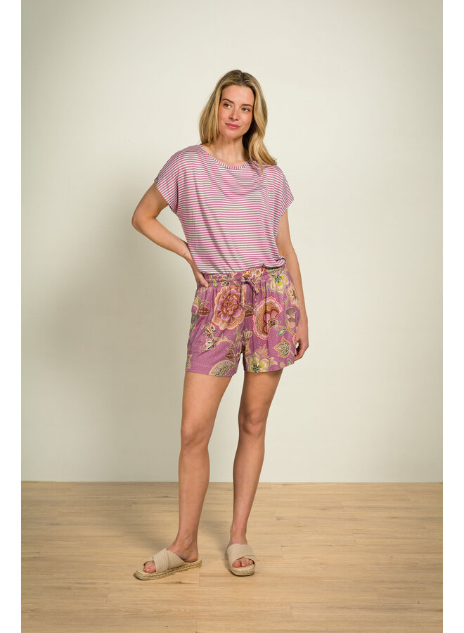 Tatum Short Sleeve Top Little Sumo Stripe Lilac