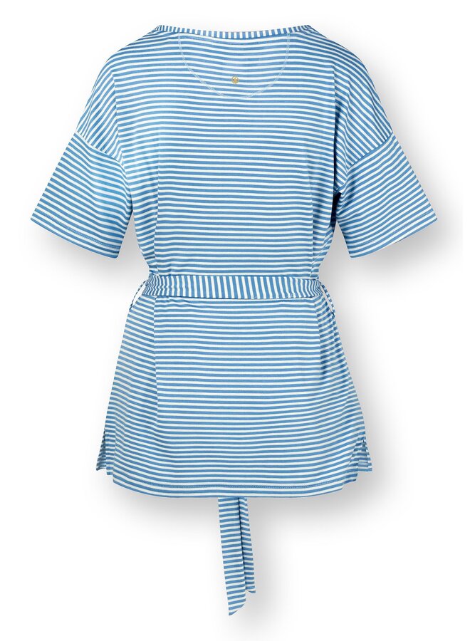 Tonya Short Sleeve Top Little Sumo Stripe Blue