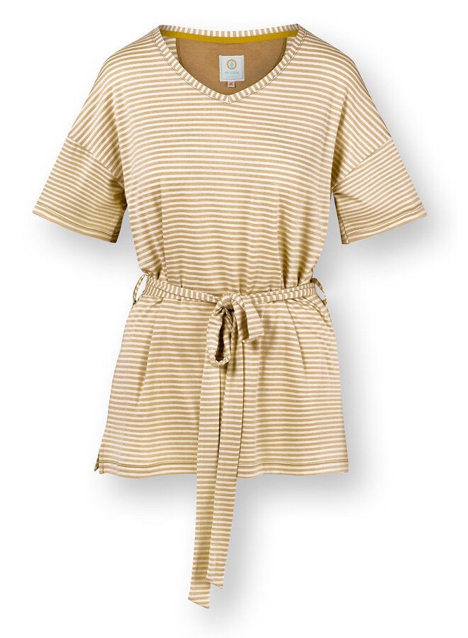 Tonya Short Sleeve Top Little Sumo Stripe Sand