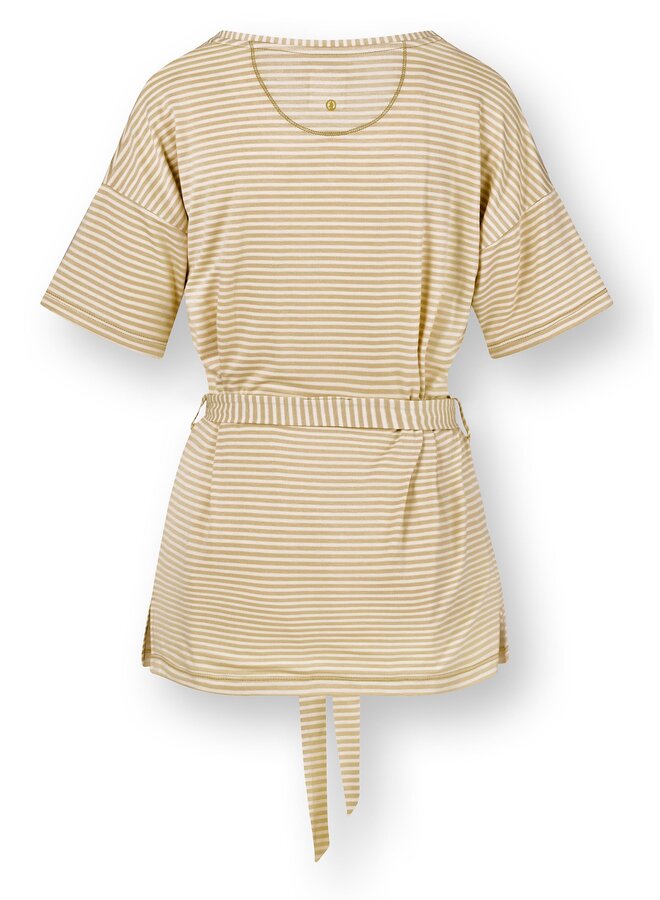 Tonya Short Sleeve Top Little Sumo Stripe Sand