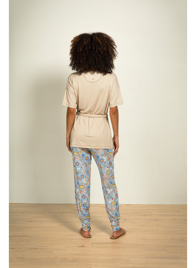 Tonya Short Sleeve Top Little Sumo Stripe Sand