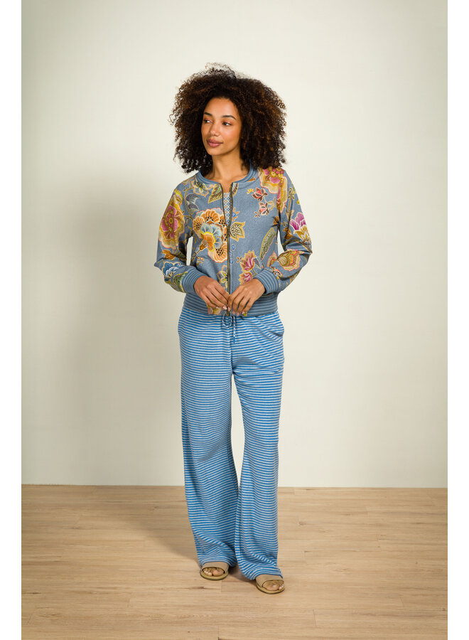 Britta Long Trousers Little Sumo Stripe Blue