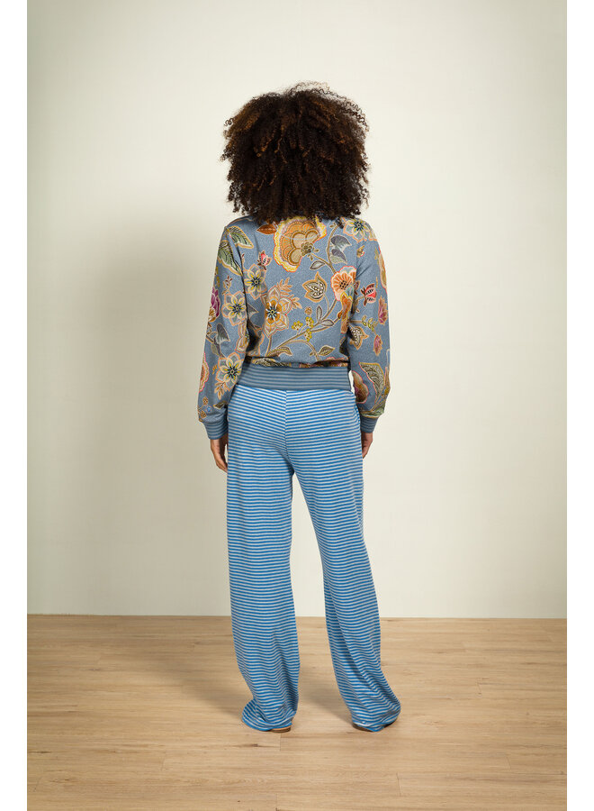Britta Long Trousers Little Sumo Stripe Blue
