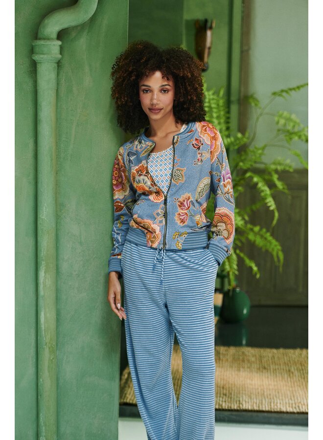 Britta Long Trousers Little Sumo Stripe Blue