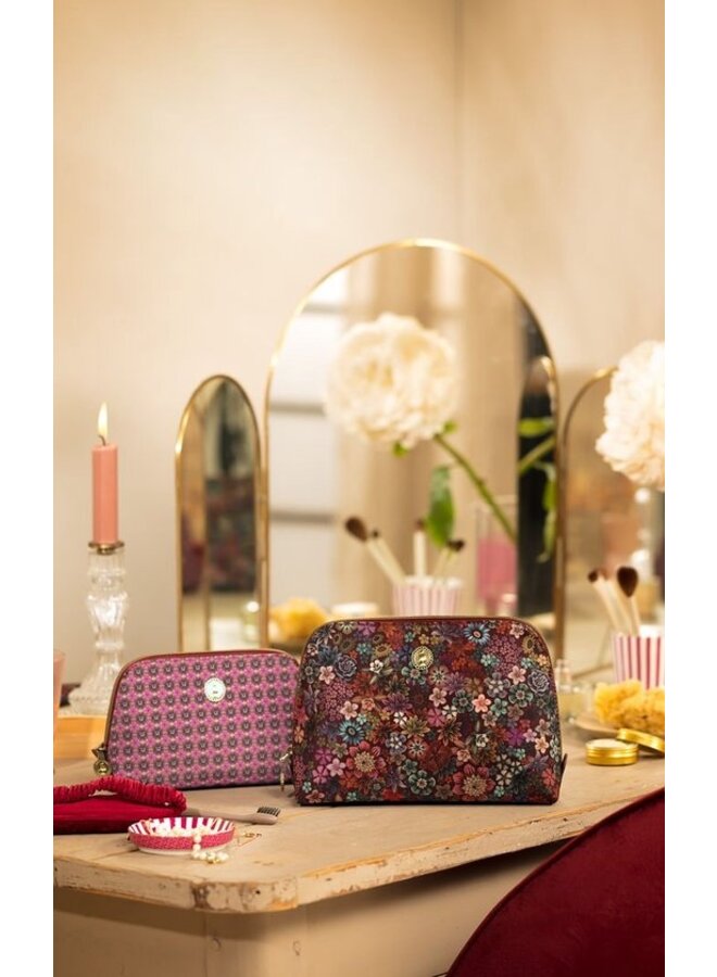 Coby Cosmetic Bag Triangle Medium Tutti i Fiori Red 24/17x16,5x8cm