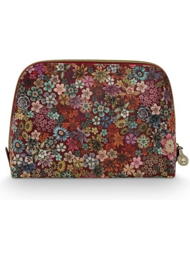 Coby Cosmetic Bag Triangle Medium Tutti i Fiori Red 24/17x16,5x8cm