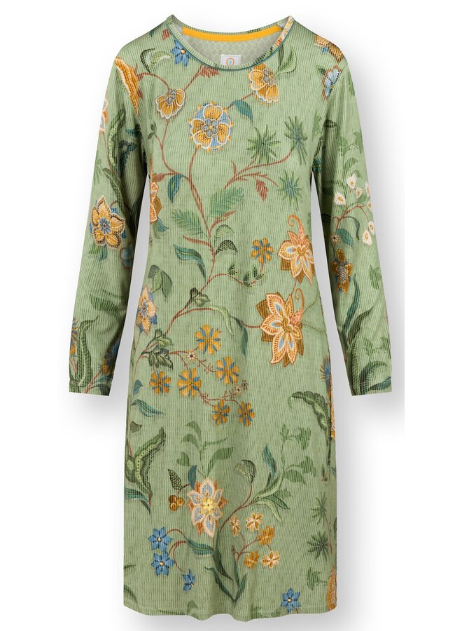 Destiny Long Sleeve Nightdress Safari Bloom Green