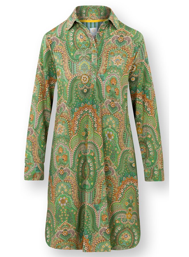 Daaltje Long Sleeve Nightdress Jabali Green