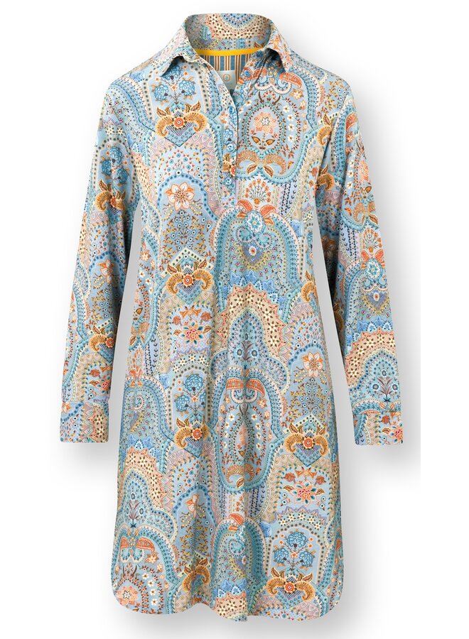 Daaltje Long Sleeve Nightdress Jabali Blue