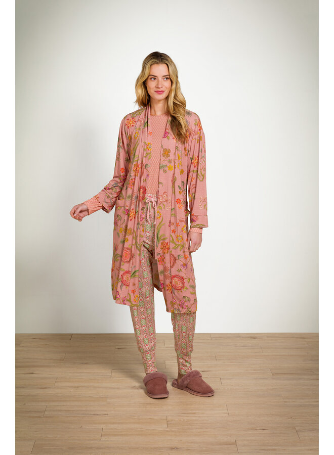 Nisha Kimono Coco Flower Coral