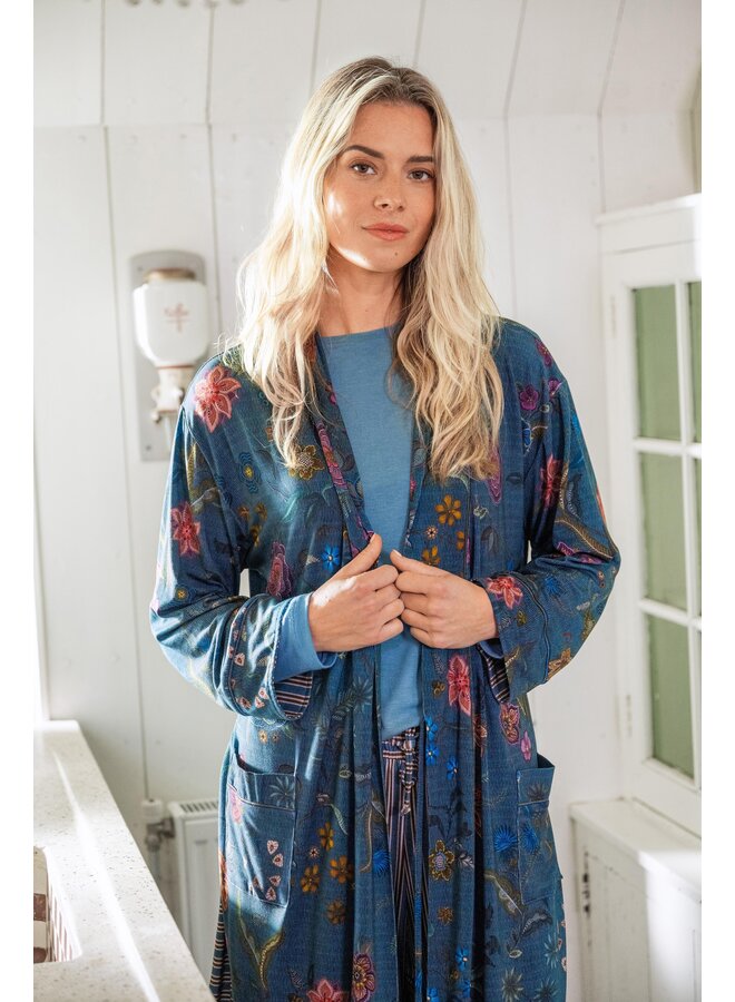 Nisha Kimono Coco Flower Blue
