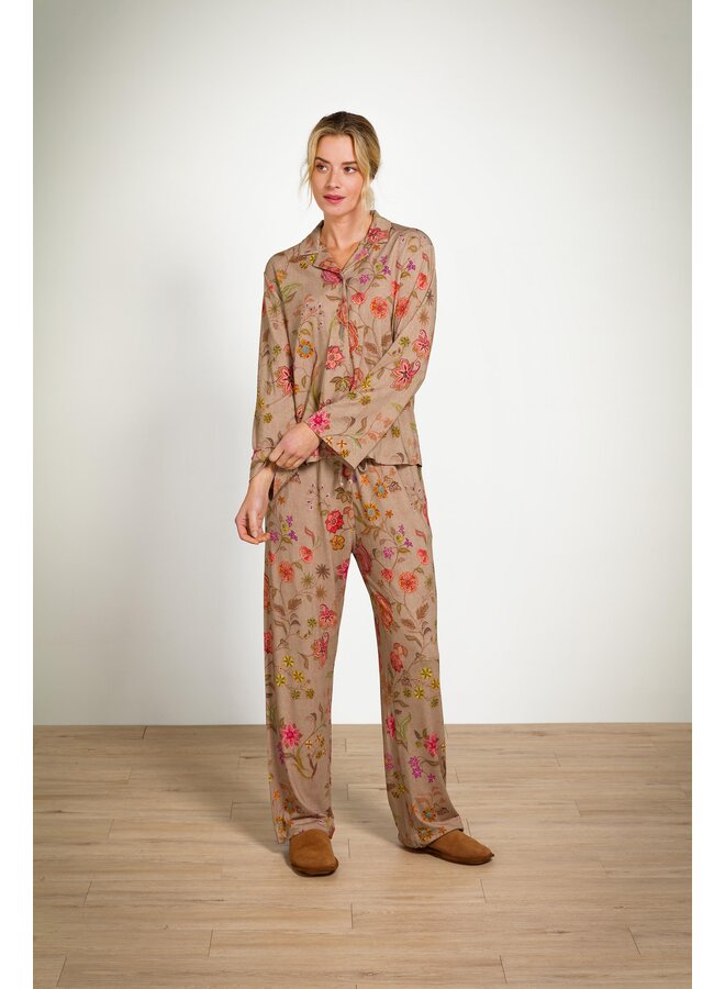 Faye Long Sleeve Top Coco Flower Sand