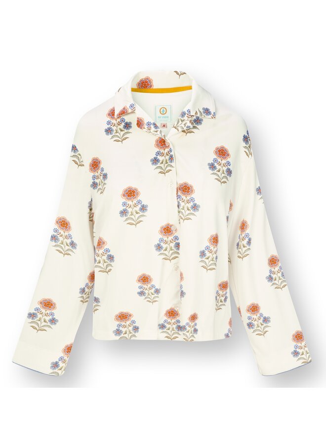 Faye Long Sleeve Top Tanaka White