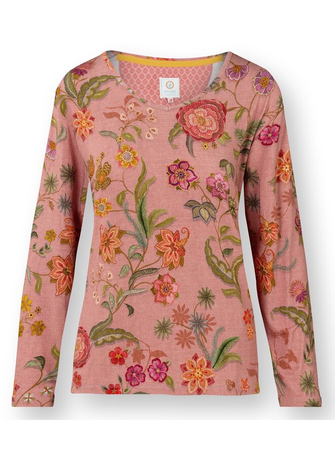 Trice Long Sleeve Top Coco Flower Coral