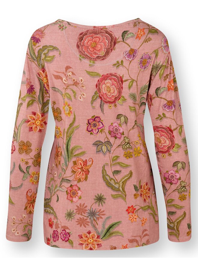 Trice Long Sleeve Top Coco Flower Coral