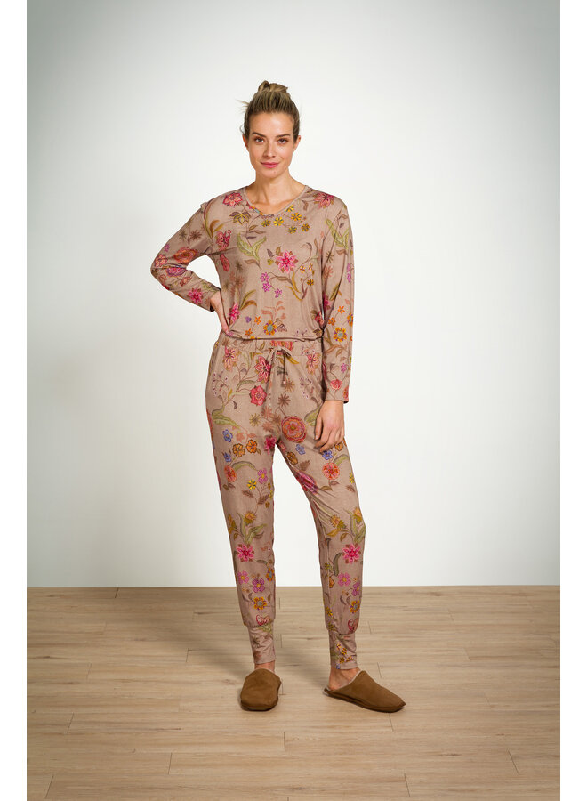 Trice Long Sleeve Top Coco Flower Sand