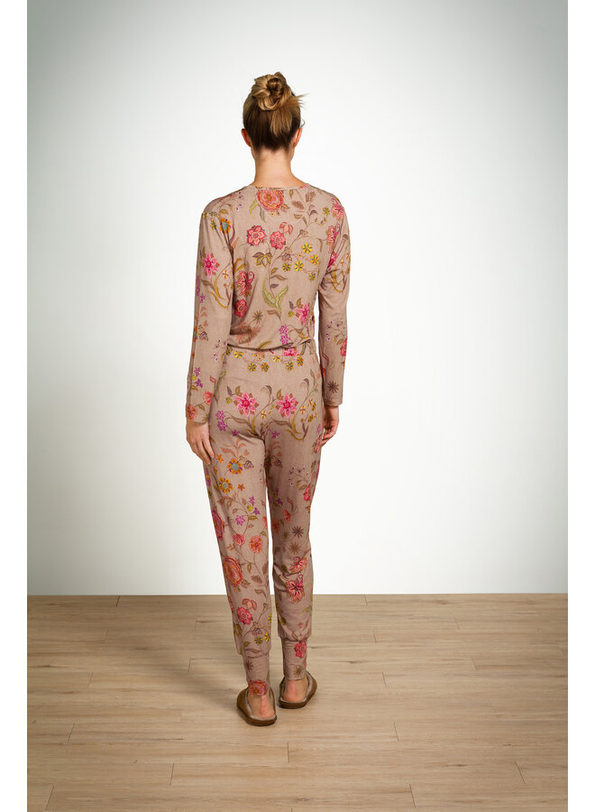 Trice Long Sleeve Top Coco Flower Sand