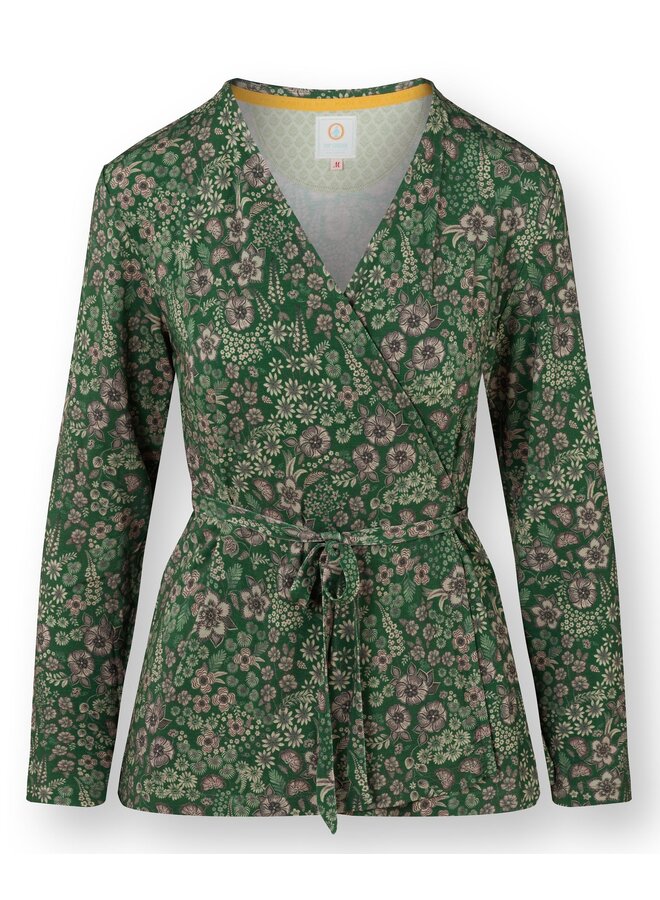 Teagan Vest Long Sleeve Daisy Dreams Green