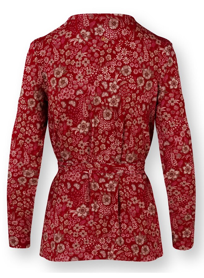 Teagan Vest Long Sleeve Daisy Dreams Red