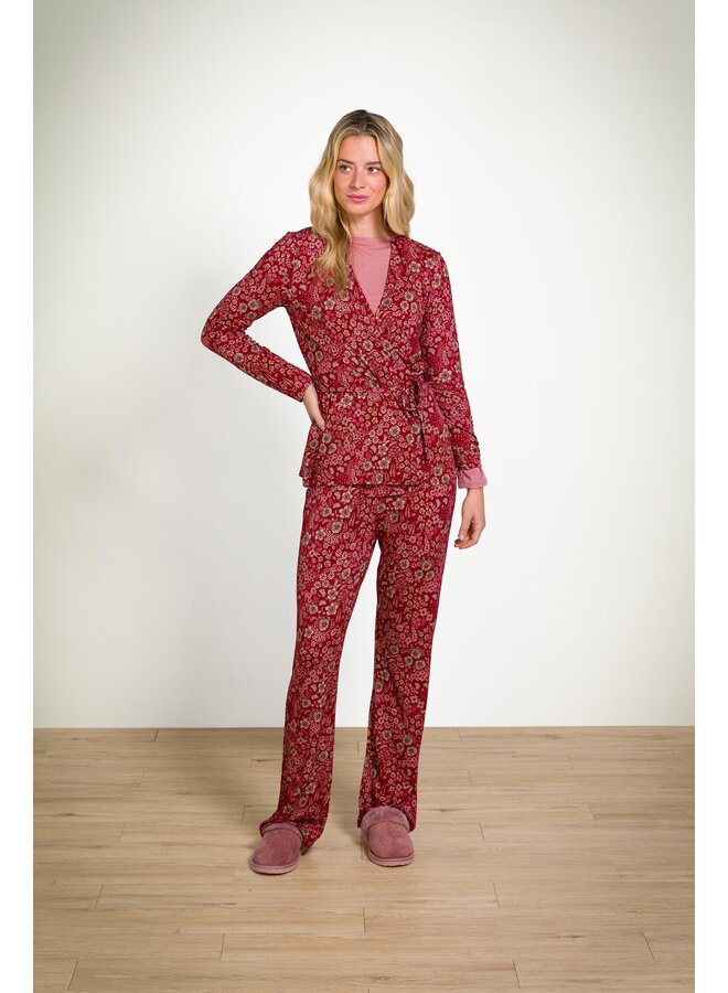 Teagan Vest Long Sleeve Daisy Dreams Red